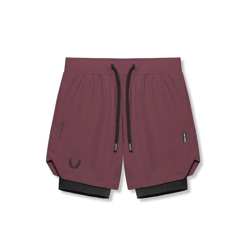 Men's Pants with Water-Resistant Fabric0866. Tetra-Lite® 7" Liner Short - Plum "Wings"/Black Men's Pants with Water-Resistant Fabric0866. Tetra-Lite® 7" Liner Short - Plum "Wings"/Black