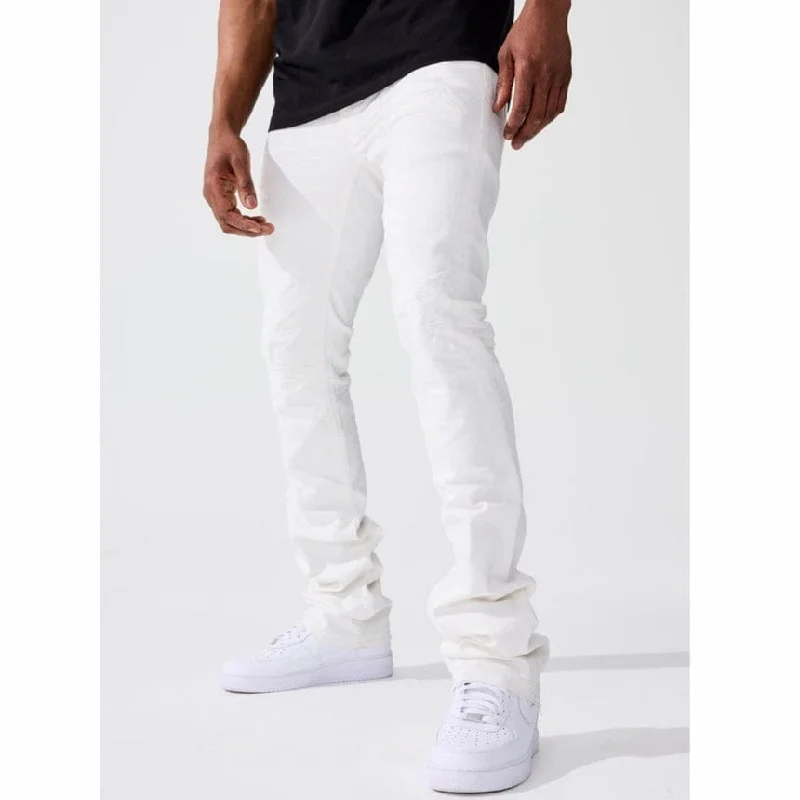 Men's Patterned Pants with Geometric DesignsJordan Craig Martin Stacked Tribeca Twill Pants (Off White) JTF956R
