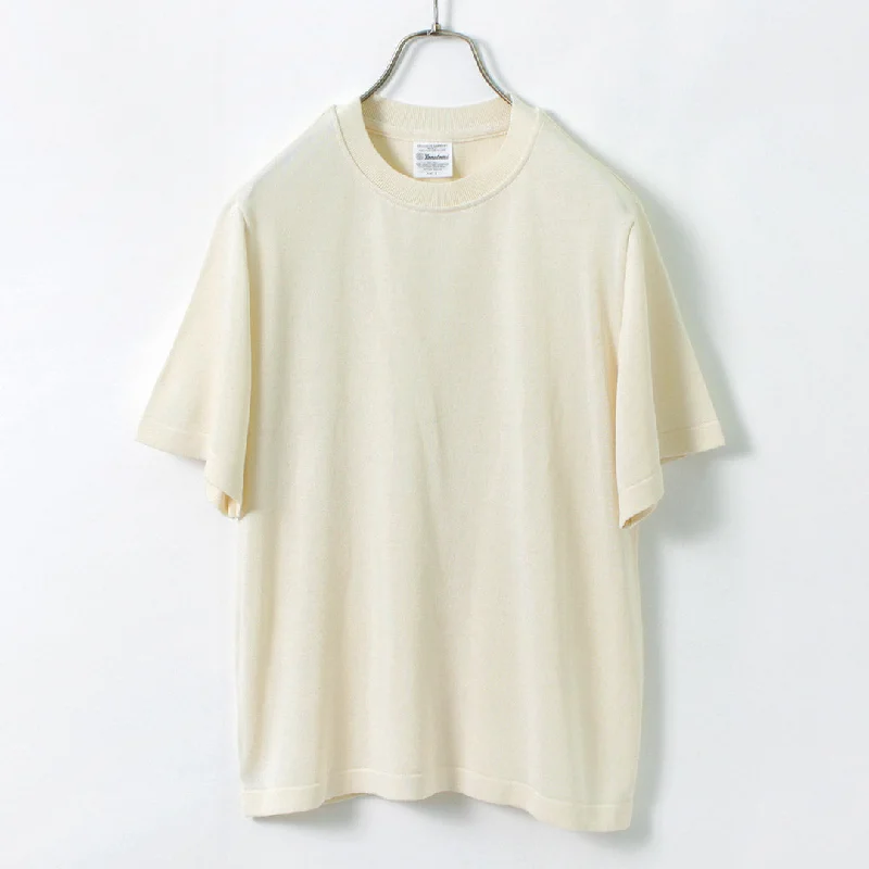 Men's Shirts with Elastic WaistbandsYONETOMI NEW BASIC / Silk Knit T-Shirt