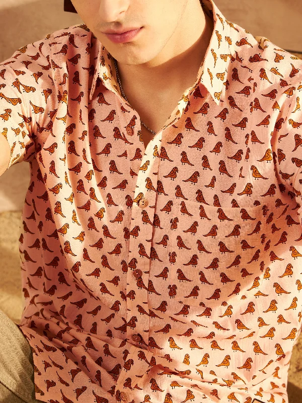 Men's Vintage T-Shirts for a Retro VibeBlock Printed Cotton Shirt