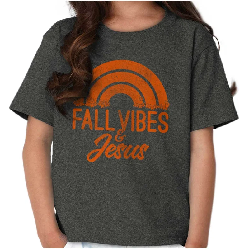 Men's Limited Edition Shirts for ExclusivityFall Vibes & Jesus Youth T Shirt