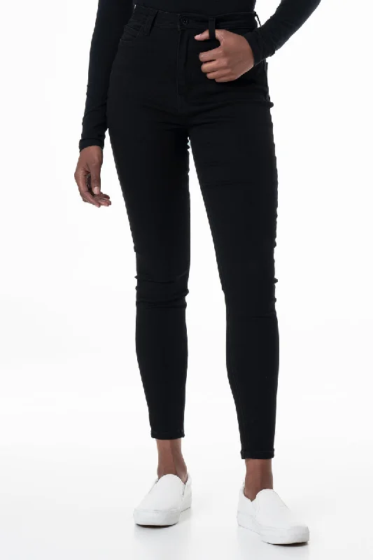 Men's Party Pants for a Fun Night OutRf09 Hi-Waisted Skinny Jeans _ 145803 _ Black