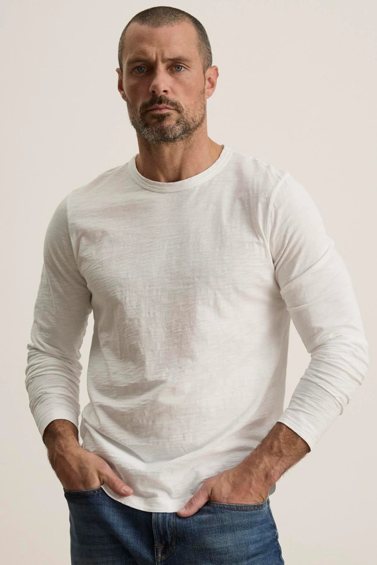 Men's Shirts for HikingKAI CLASSICS SLUB CREW LONG SLEEVE TEE