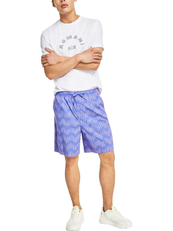 Men's Pants with Ripped and Distressed DetailsMens Printed Drawstring Casual Shorts