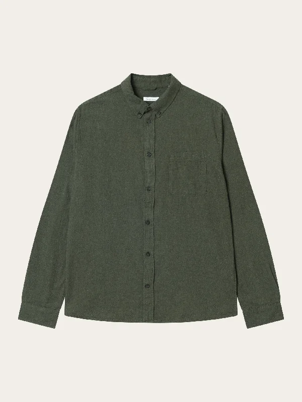 Men's Dressy Button-Down Shirts for Formal OccasionsRegular fit melangé flannel shirt - Forrest Night Men's Dressy Button-Down Shirts for Formal OccasionsRegular fit melangé flannel shirt - Forrest Night
