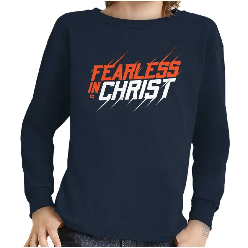Stylish Men's Graphic T-ShirtsFearless in Christ Youth Long Sleeve T Shirt