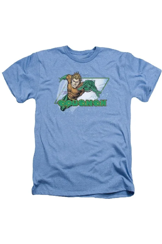 Men's Shirts with Scoop NecksJustice League of America Aquaman Adult Heather Tee / T-Shirt