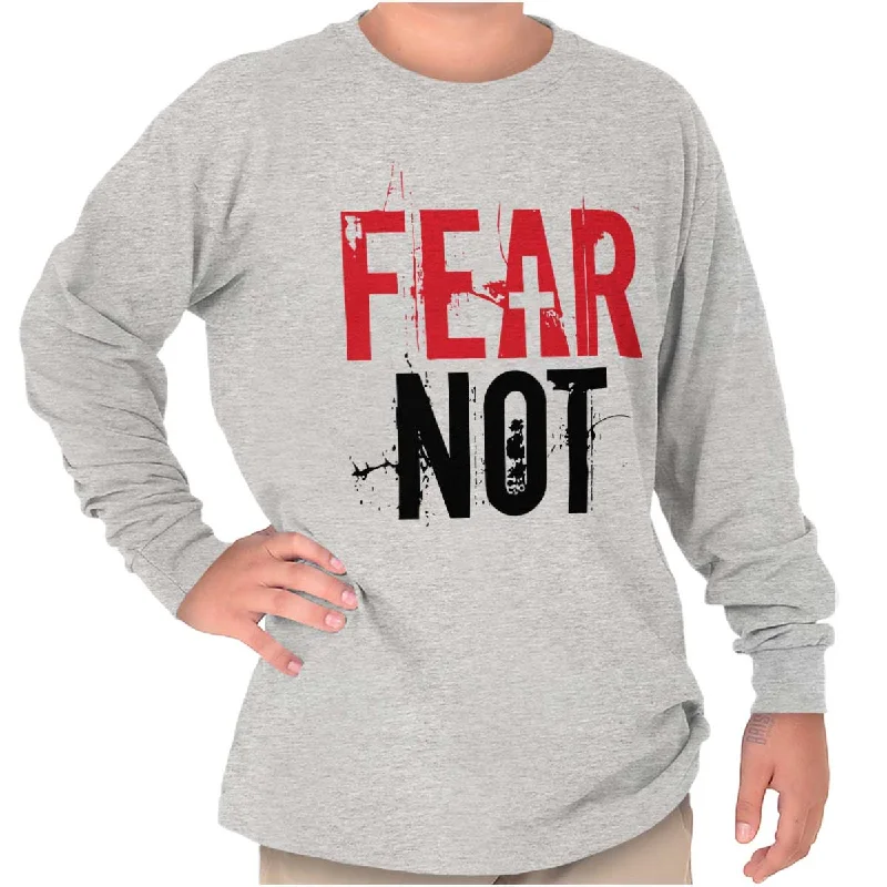 Men's Camping Shirts for Outdoor AdventuresFear Not Youth Long Sleeve T Shirt