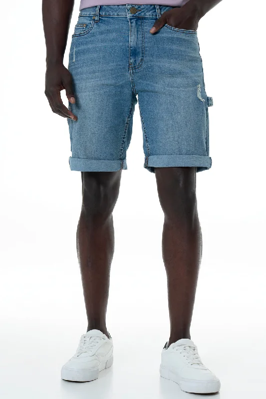 Men's Pants with Functional PocketsDenim Shorts _ 153913 _ Light Wash