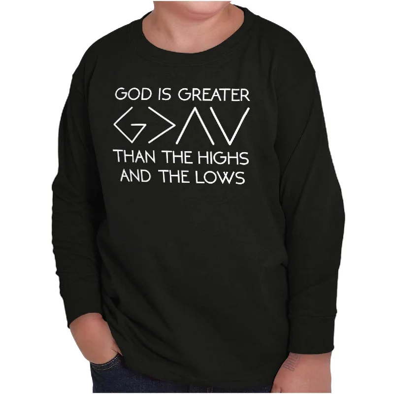 Men's Tab-Collar Shirts for a Crisp LookGod Is Greater Youth Long Sleeve T Shirt