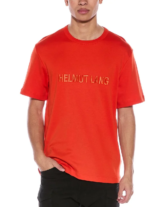 Men's Shirts for Outdoor ActivitiesHelmut Lang Logo Heavy Knit T-Shirt