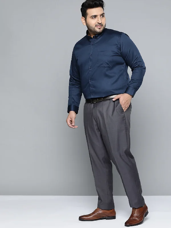 Men's Custom-Fit Shirts for a Personalized LookMen Navy Blue Smart Slim Fit Pure Cotton Opaque Formal Shirt Men's Custom-Fit Shirts for a Personalized LookMen Navy Blue Smart Slim Fit Pure Cotton Opaque Formal Shirt
