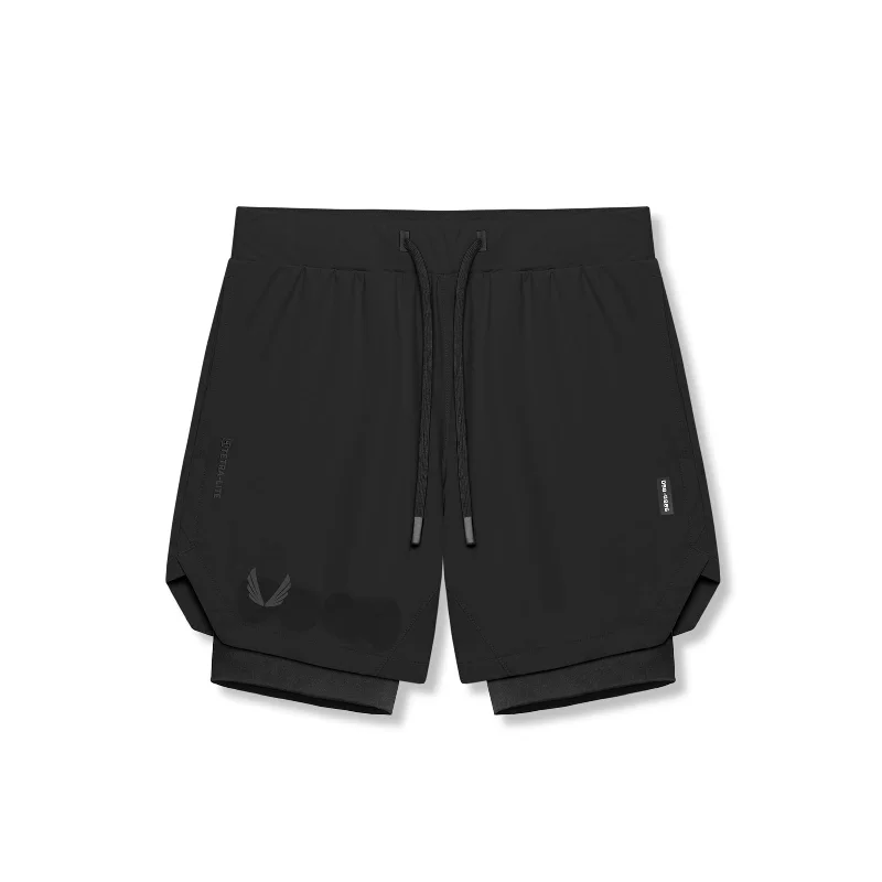 Men's Patterned Pants with Plaids0866. Tetra-Lite® 7" Liner Short - Black "Black Wings"/Black Men's Patterned Pants with Plaids0866. Tetra-Lite® 7" Liner Short - Black "Black Wings"/Black