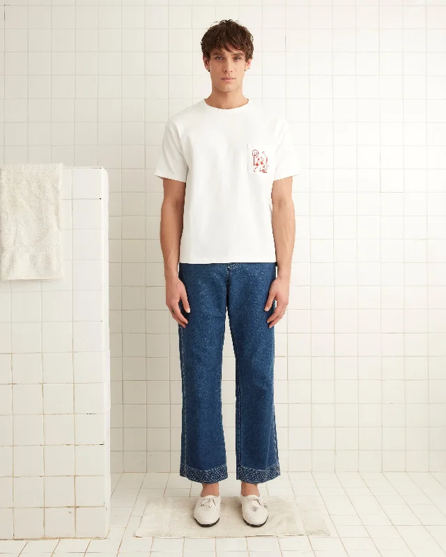Men's Denim Shorts for SummerEmbroidered Denim Knolly Brook Trousers