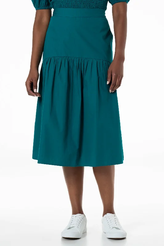Men's Low-Waisted Pants for a Casual VibePoplin Skirt _ 143390 _ Green