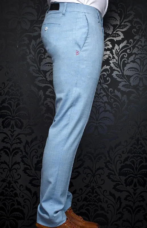 Men's Pants with Welt PocketsAU NOIR | Ultra Stretch Pants | Wesson-Craig Light Blue