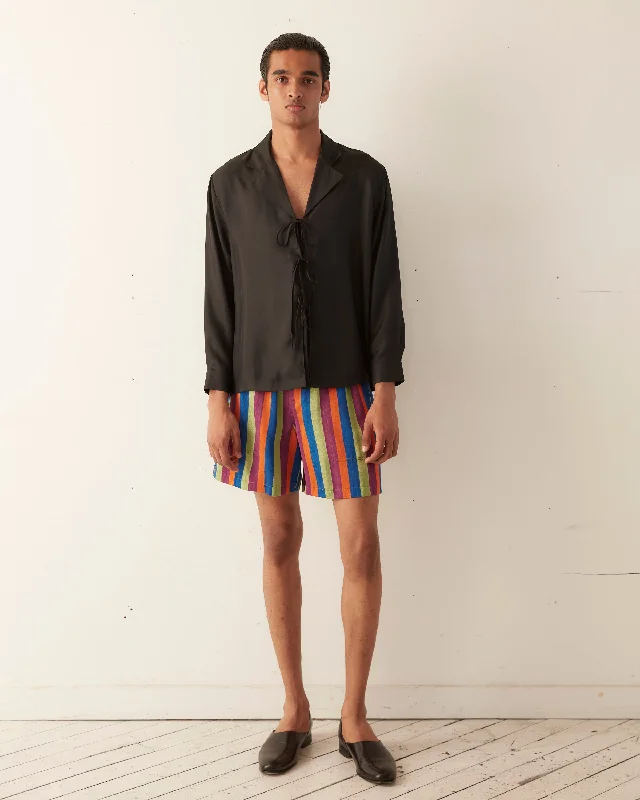 Men's Tailored Pants for a Sharp AppearanceClub Stripe Rugby Shorts