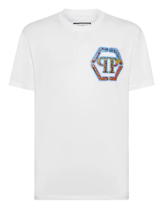 Men's Shirts with Double-Breasted DesignsT-shirt Round Neck SS Hexagon