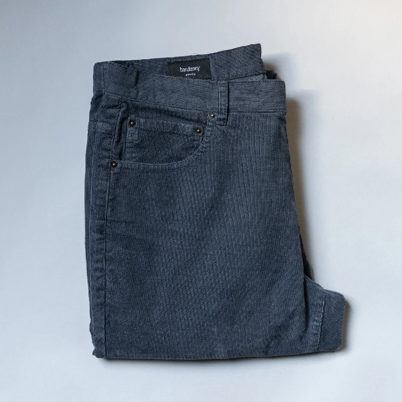 Men's Patterned Pants with Geometric DesignsStretch Cords - Navy