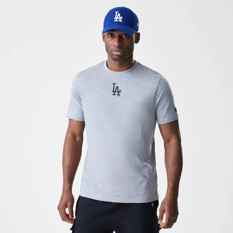 Men's Long-Sleeved ShirtsLA Dodgers MLB Logo Grey T-Shirt