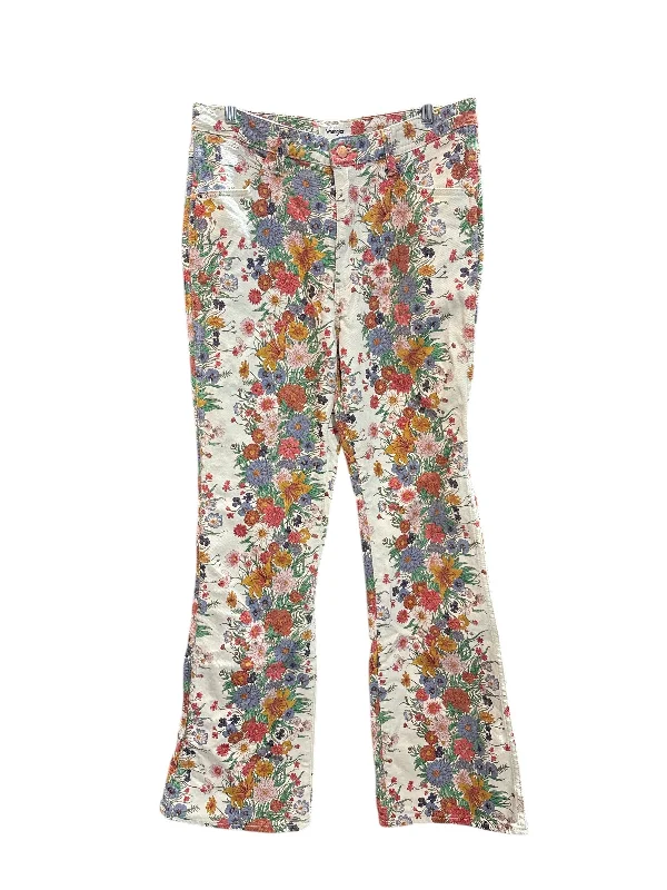 Fashion-Forward Men's JeansJeans Flared By Wrangler In Floral Print, Size: 30