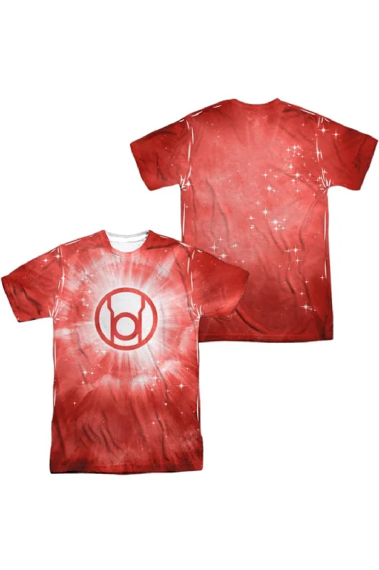 Men's Casual Shirts for Everyday WearGreen Lantern Red Energy (Front/Back Print) Short Sleeve Adult 100% Poly Crew Tee / T-Shirt