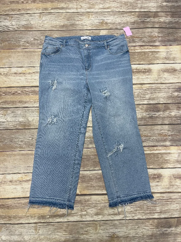 Inexpensive Rip and Tear Men's JeansJeans Cropped By Loft In Blue Denim, Size: 14