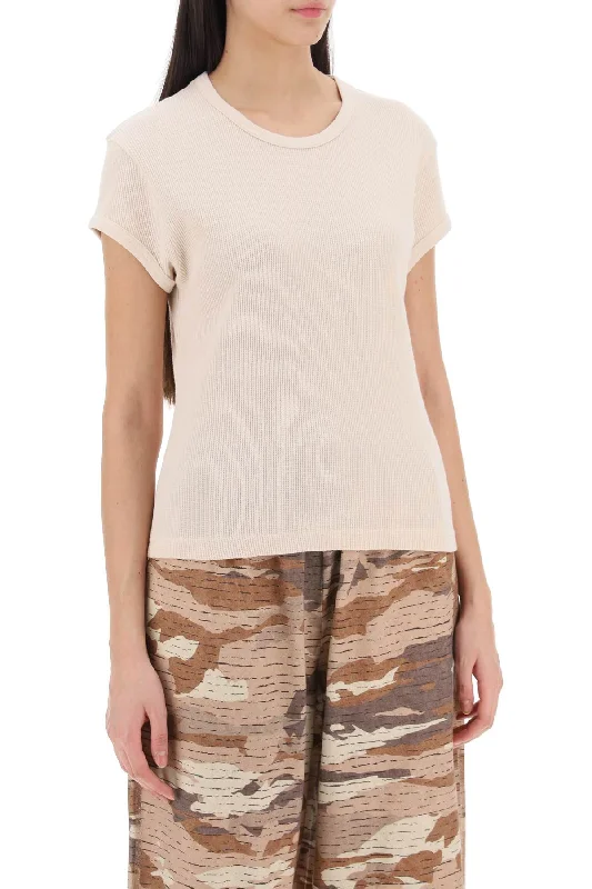 Men's Shirts for CampingAcne Studios Cotton Honeycomb Pattern T-Shirt