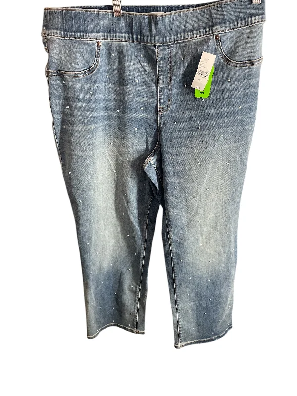 Men's Jeans with Embroidered LogosJeans Skinny By Lane Bryant In Blue, Size: 22