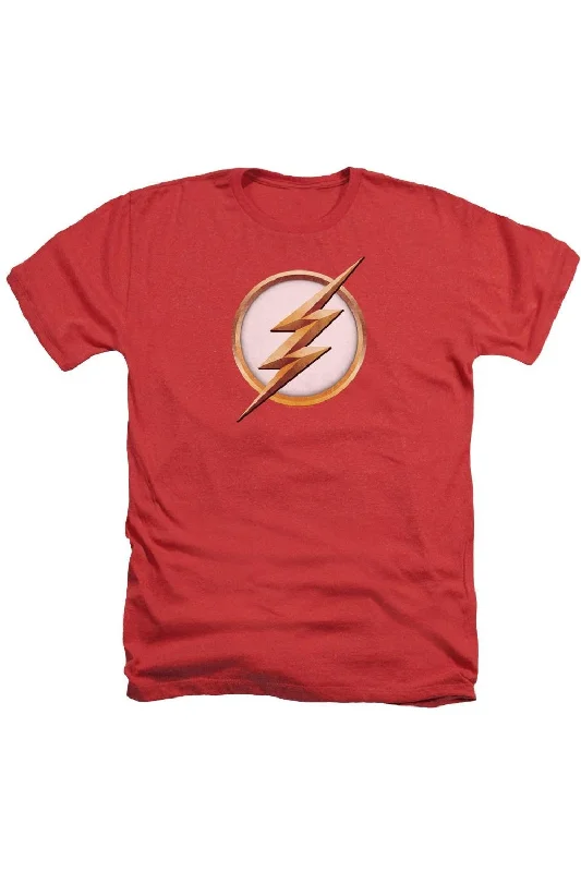 Men's Shirts with Spread CollarsFlash Season 4 Logo Adult Heather Tee / T-Shirt