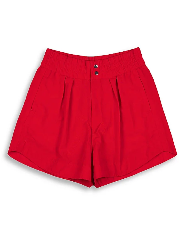 Men's Pants with UV ProtectionMens Cotton Smocked Casual Shorts