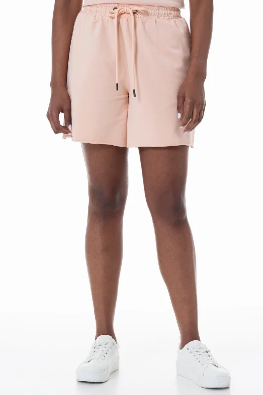 Men's Patterned Pants with StripesFleece Shorts _ 153701 _ Peach