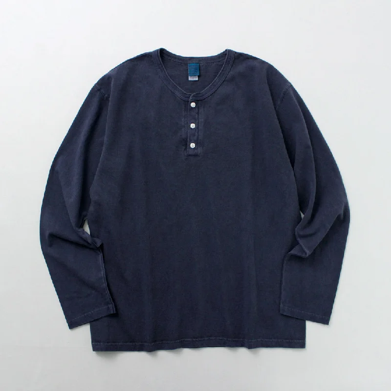 Men's Three-Quarter Sleeved TopsGOOD ON / Long Sleeve Henley Neck T-Shirt