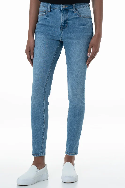 Men's Patterned Pants with Animal PrintsRf12 Mid Rise Skinny Jeans _ 155033 _ Mid Wash