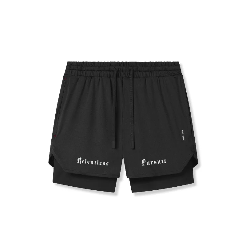 Men's Chino Shorts for Warm Weather0828. AeroSilver® 5" Liner Short - Black "RP"/Black