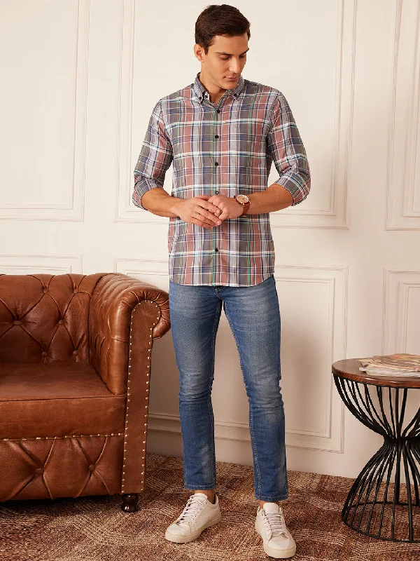 Men's Timeless Dress Shirts for Enduring StyleDENNISON Smart Tartan Checked Button-Down Collar Casual Shirt Men's Timeless Dress Shirts for Enduring StyleDENNISON Smart Tartan Checked Button-Down Collar Casual Shirt