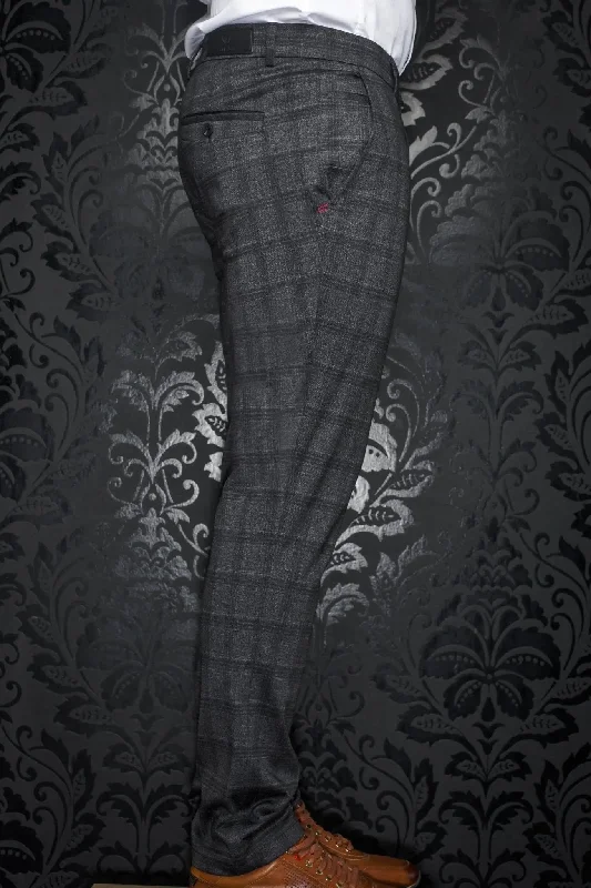 Men's Patterned Pants with Geometric DesignsAU NOIR | Ultra Stretch Pants | Beretta Hopkins Black
