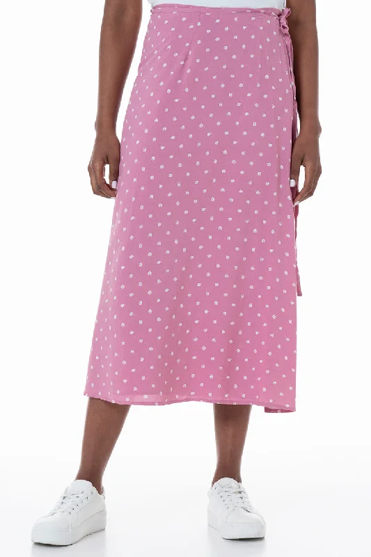 Men's Pants with Moisture-Wicking PropertiesMidi Wrap Skirt _ 152030 _ Mauve