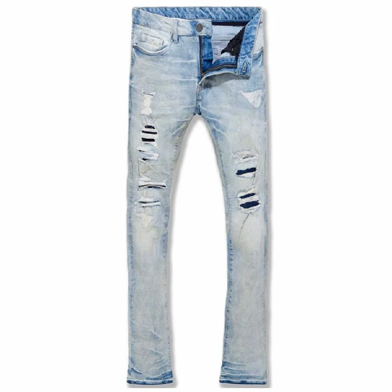 Men's Drawstring Pants for AdjustabilityJordan Craig Martin Stacked Pioneer Denim (Iced Lager) JTF200 Men's Drawstring Pants for AdjustabilityJordan Craig Martin Stacked Pioneer Denim (Iced Lager) JTF200