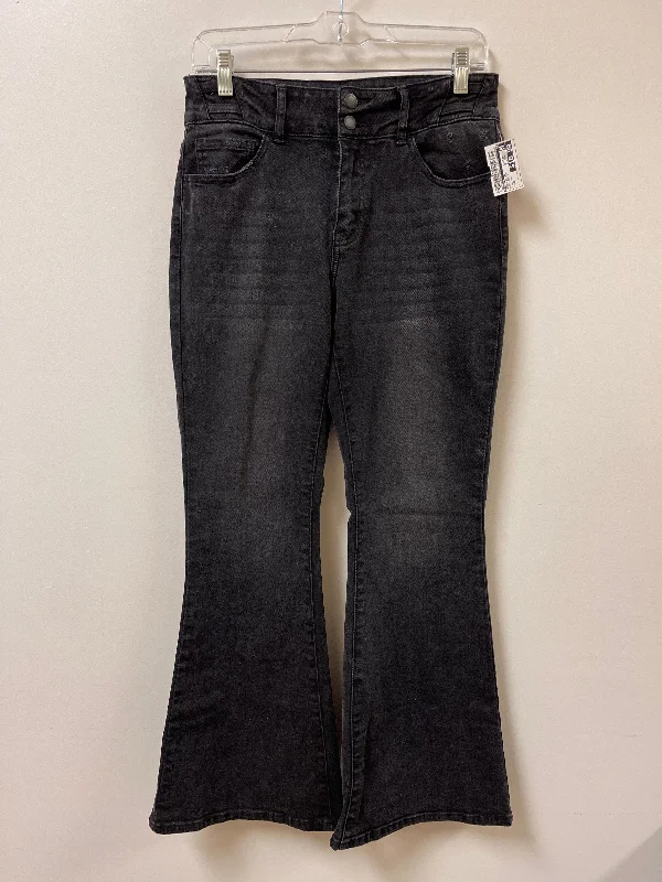 Baggy Cargo Men's JeansJeans Flared By Kancan In Black Denim, Size: 6