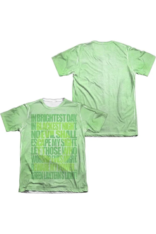 Men's Shirts with French CuffsGreen Lantern Oath (Front/Back Print) Adult 65/35 Poly/Cotton Short Sleeve Tee / T-Shirt