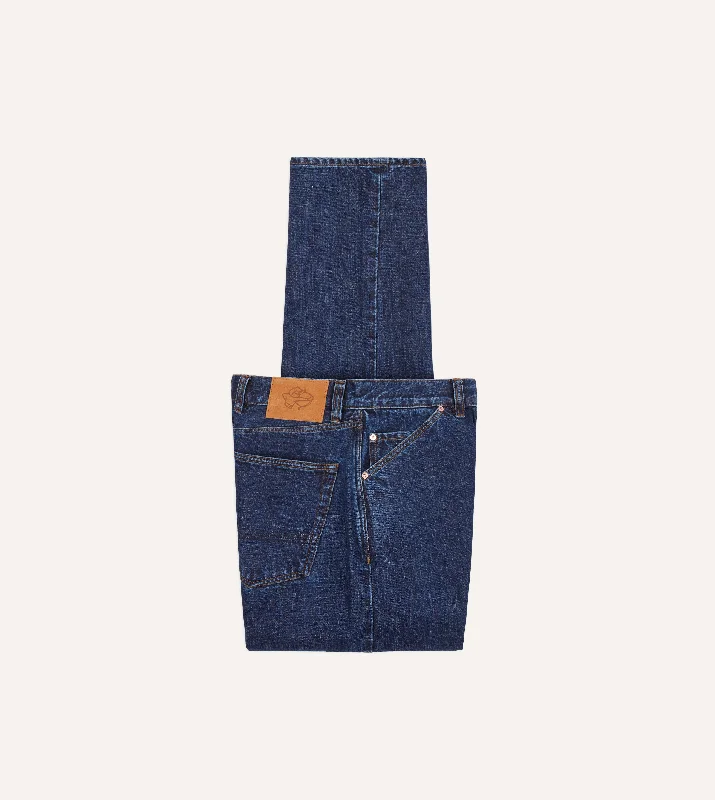 Classic Men's JeansStone Wash 14.2oz Japanese Selvedge Denim Five-Pocket Jeans