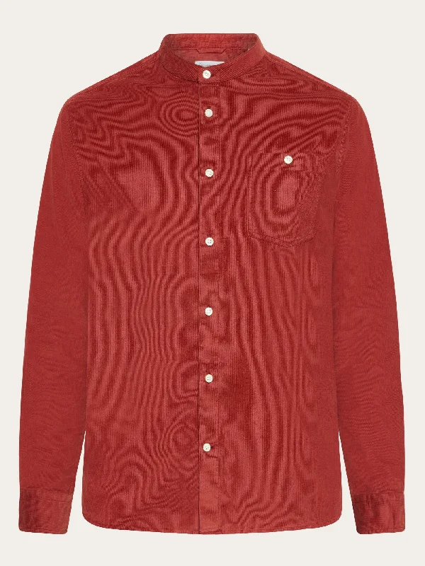 Men's Pattern-Clashing Shirts for Bold FashionRegular fit corduroy strand collar shirt - Fired Brick Men's Pattern-Clashing Shirts for Bold FashionRegular fit corduroy strand collar shirt - Fired Brick