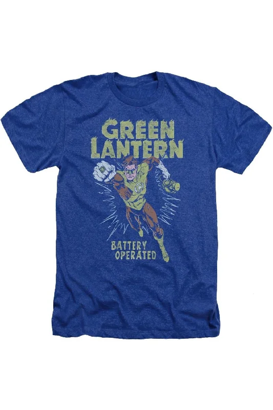 Men's Shirts with Moisture-Wicking FabricGreen Lantern Fully Charged Adult Heather Tee / T-Shirt