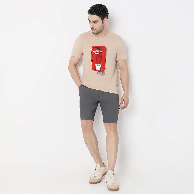 Men's Sleeveless TopsGraphic Crew Neck Modern Home T-Shirt