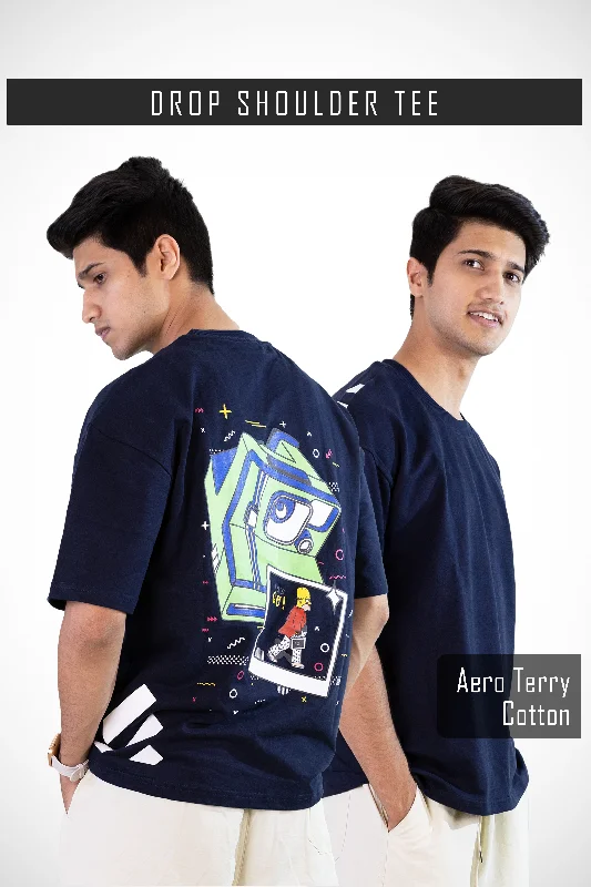 Men's Shirts with Chest PocketsClickin Simpson Drop Tee - Dark Blue