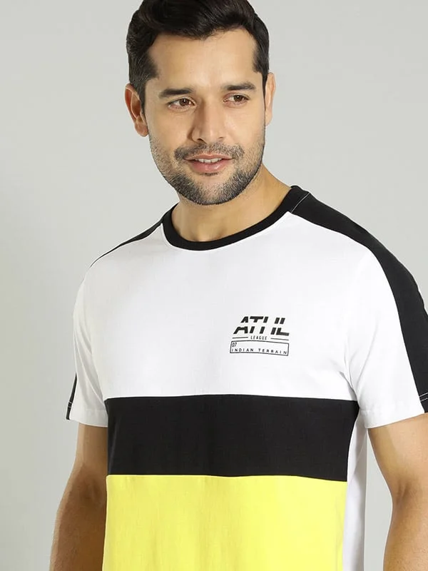 Men's Shirts with Pin CollarsMen Color Block Crew Neck T-Shirt