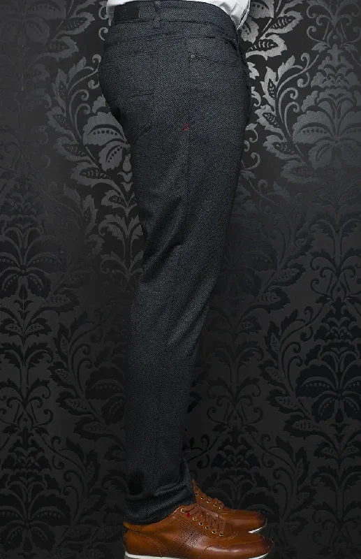 Men's Pants with Elastic CuffsAU NOIR | Ultra Stretch Pants | Winchester Scott Charcoal