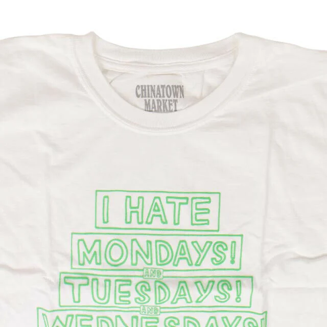 Men's Shirts with Wrinkle-Resistant FabricWhite & Green "I Hate" Short Sleeve T-Shirt