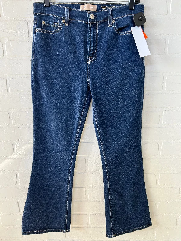 Men's Jeans with a Destroyed LookJeans Boot Cut By 7 For All Mankind In Blue Denim, Size: 10 Men's Jeans with a Destroyed LookJeans Boot Cut By 7 For All Mankind In Blue Denim, Size: 10